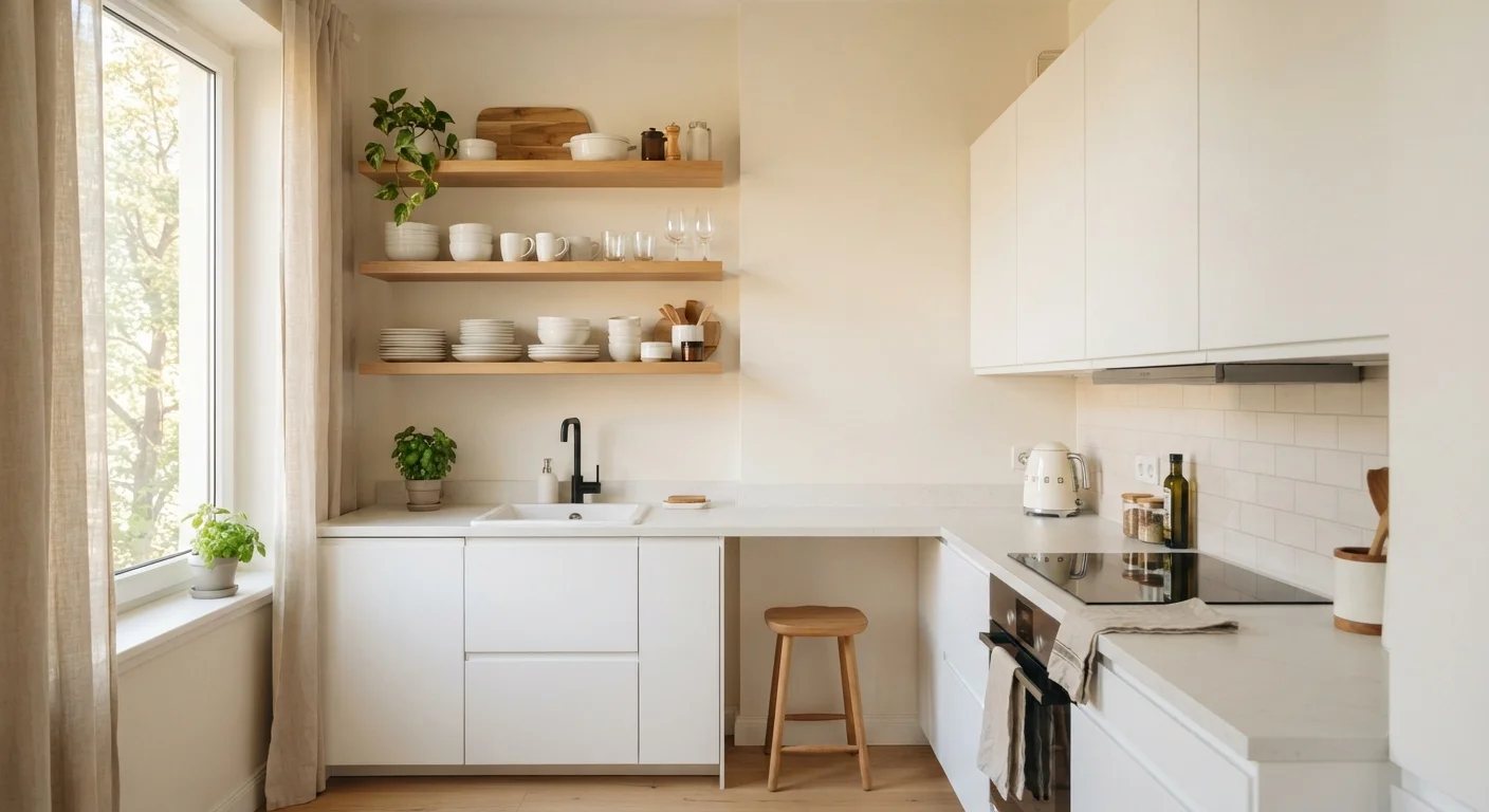 Open Shelving vs. Upper Cabinets: What Actually Works in a Small Kitchen