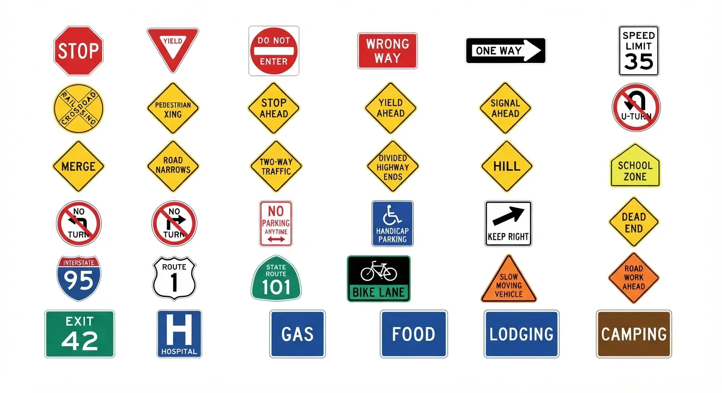 U.S. Road Signs Reference: What Every Driver Should Recognize Instantly